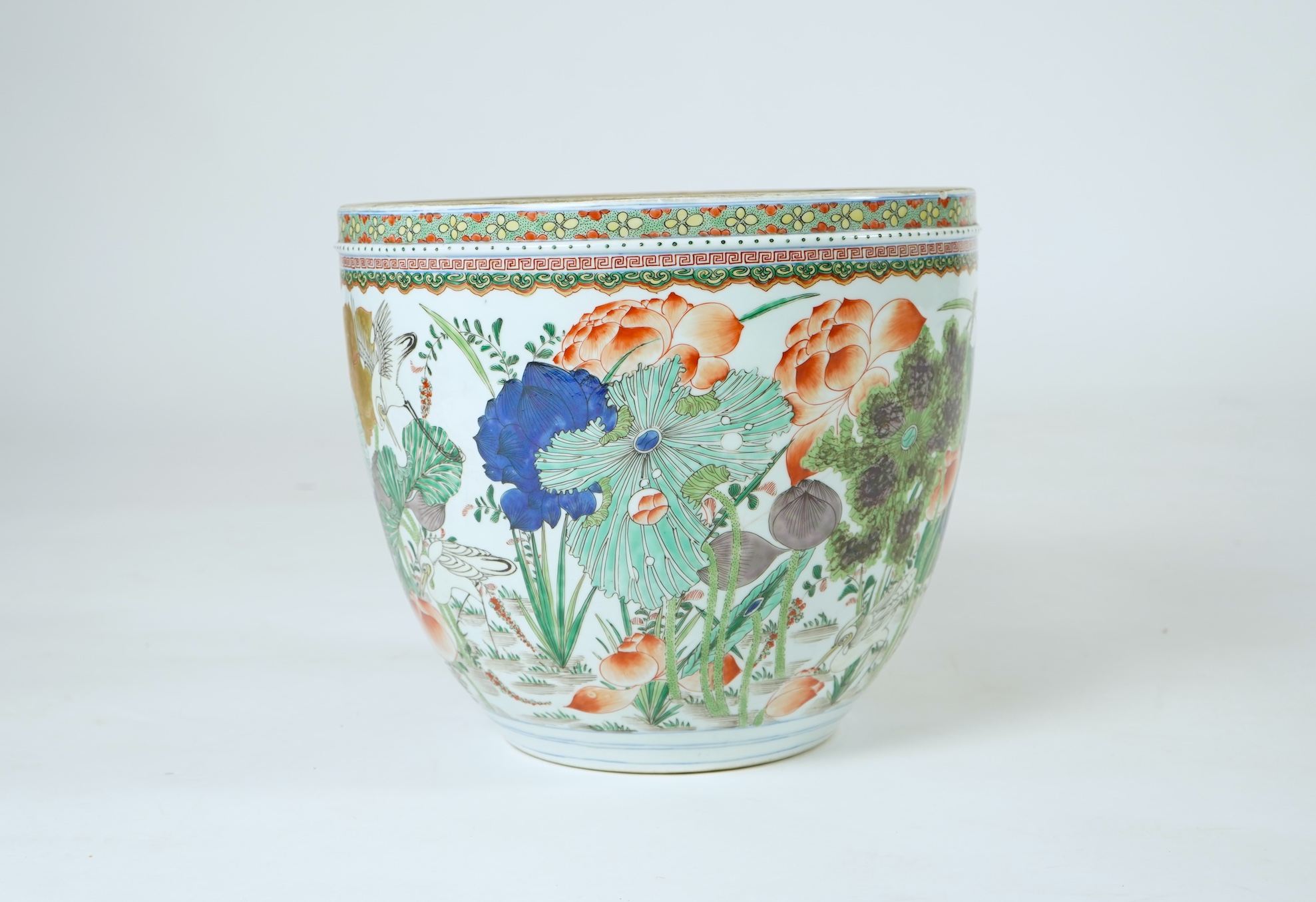A Samson famille verte fish bowl, in Chinese Kangxi style